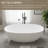 71" Stone Resin Freestanding Bathtub, Elegant Oval Stand Alone Soaking Tubs, Solid Surface Bathtub With Drain & Integrated Slotted Overflow Matte White-120328368