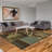 Ottohome Non-Slip Damask Area Rug for Living Room, Hallway Runner, Entryway Rug,  Brown/Green-28473230