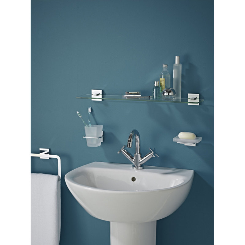 Cheadle Frosted Glass Bathrom Tumbler and Holder