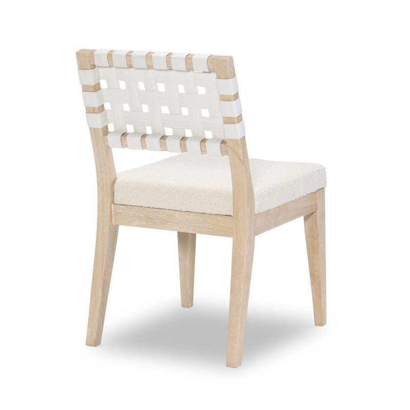 Biscayne Low Back Side Chair in Brown/Cream