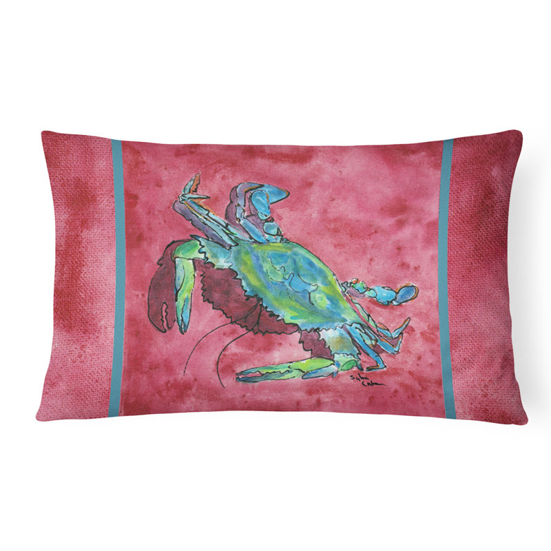 Crab Outdoor Throw Pillow