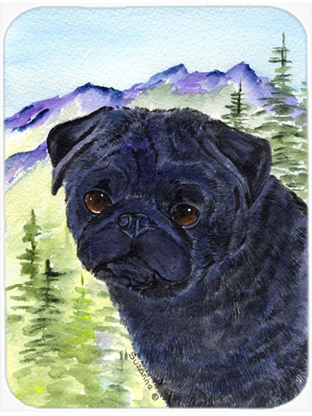 Caroline's Treasures Pug Glass Cutting Board
