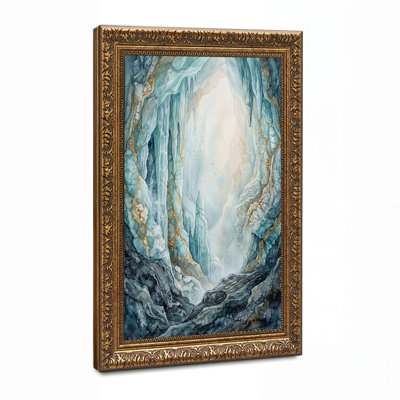 Art mural sur toile Teal Ice Cave
