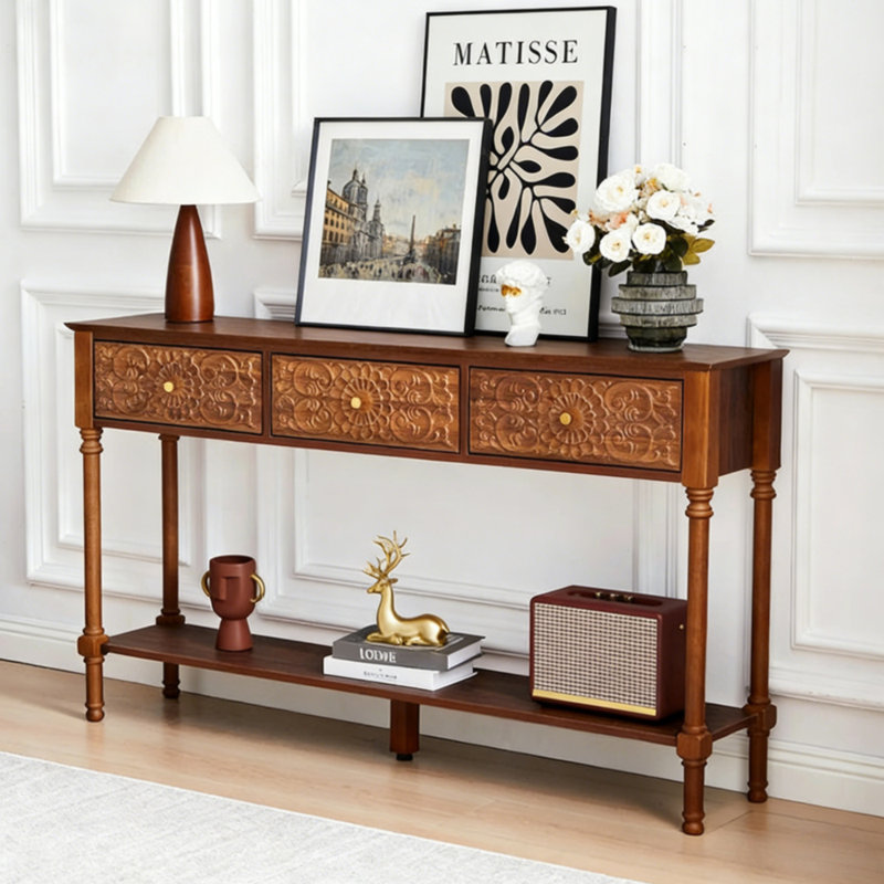 Console luxueuse de style américain, Brun