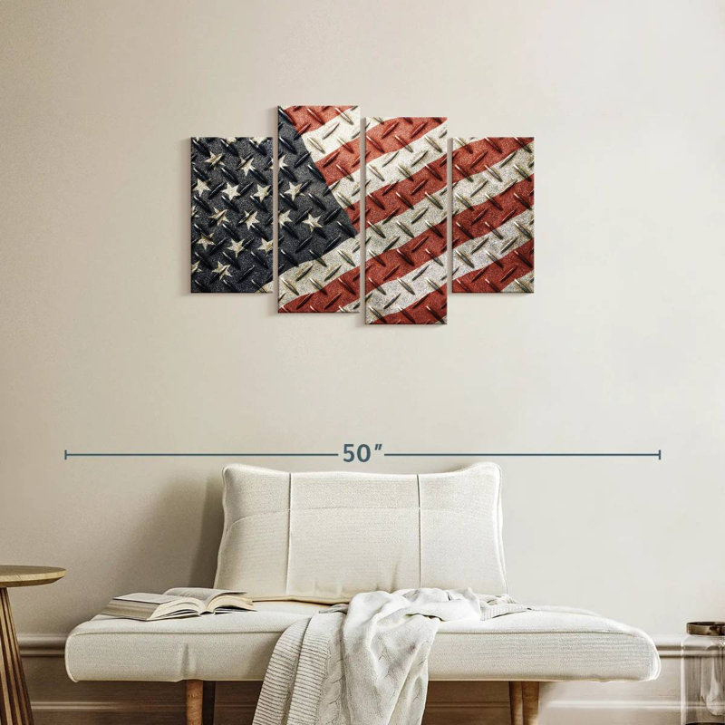 Drapeau américain Borges Steel Mat, H 22 po x l 36 po
