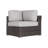 Ensemble de conversation modulaire en rotin avec coussins 4 pièces Cleo