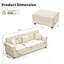 Canapé Chesterfield 82,6 po Mid-Century moderne avec capitonnage à boutons, garniture cloutée, accoudoirs roulés, coussins-133070708