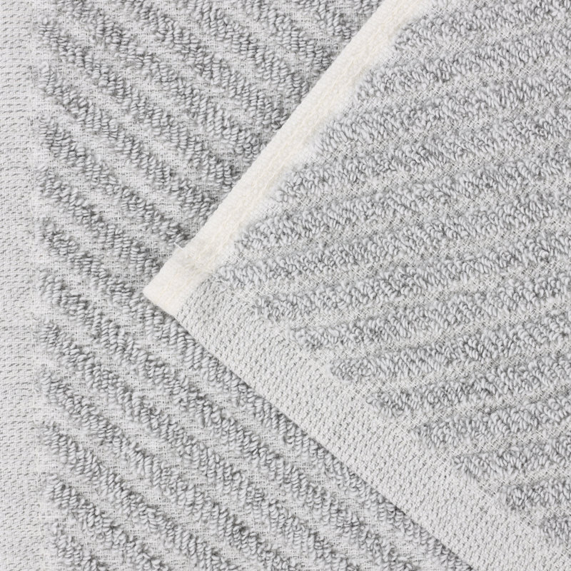 Platinum Cotton Blend Diagonal Ribbed 6 Piece Hand Towels Set