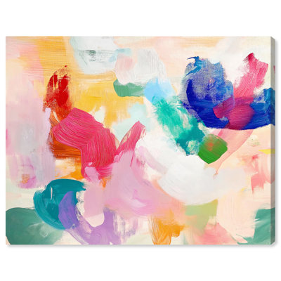 Pastel Riot I, toile abstraite par