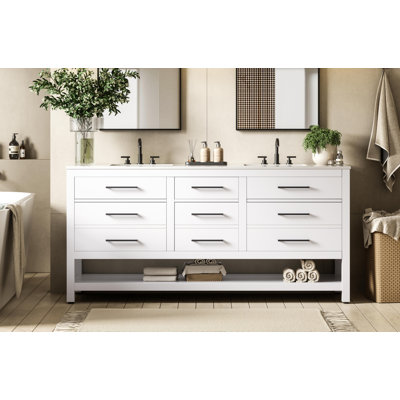72 inch Double Bathroom Vanity_Modern_VF60572