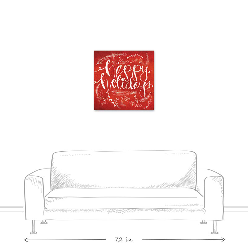 « red happy fêtes », impression sur toile, H 24 po x l 24 po