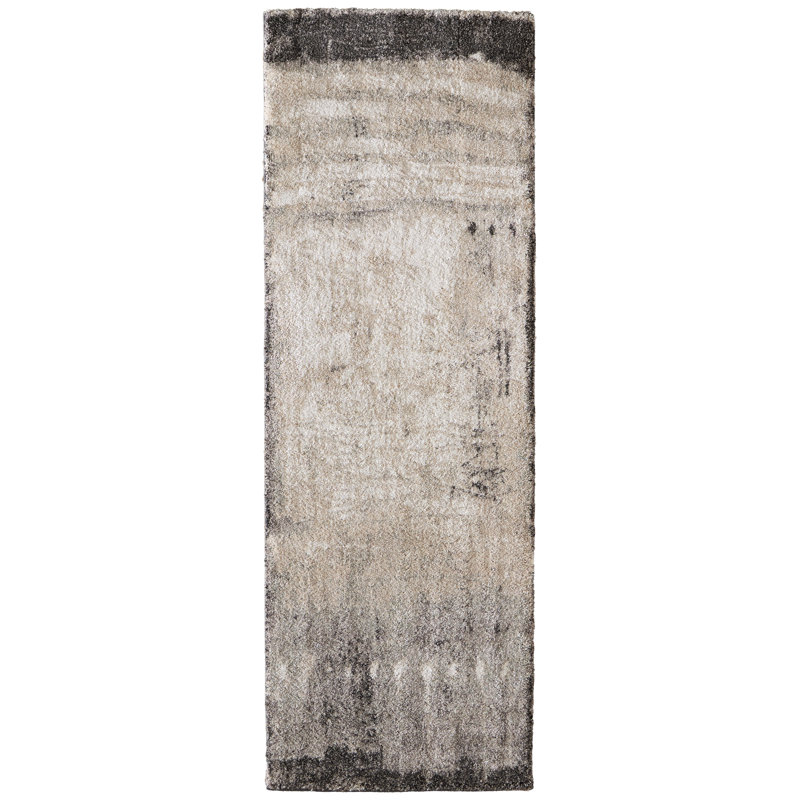 Templas Modern Abstract, Gray/Ivory/Taupe, Runner 2'6" x 7'3"