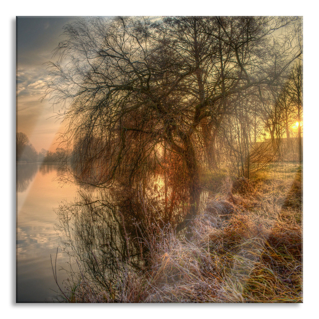 Ungerahmtes Foto auf Glas "Dawn Landscape"