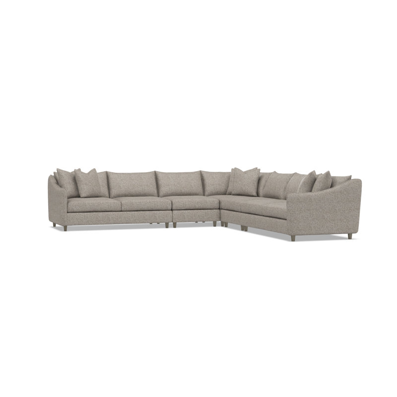 Bernhardt Joli 5-Piece Fabric Sectional, 32.5" H x 137.5" W x 137.5" D, Beige/Tan Polyester
