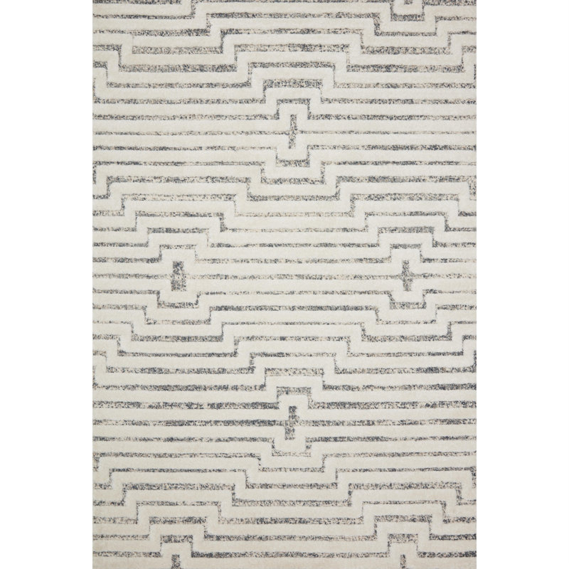 Tapis ivoire à motif géométrique Divers, Rectangle 7 pi 10 po x 10 pi 10 po