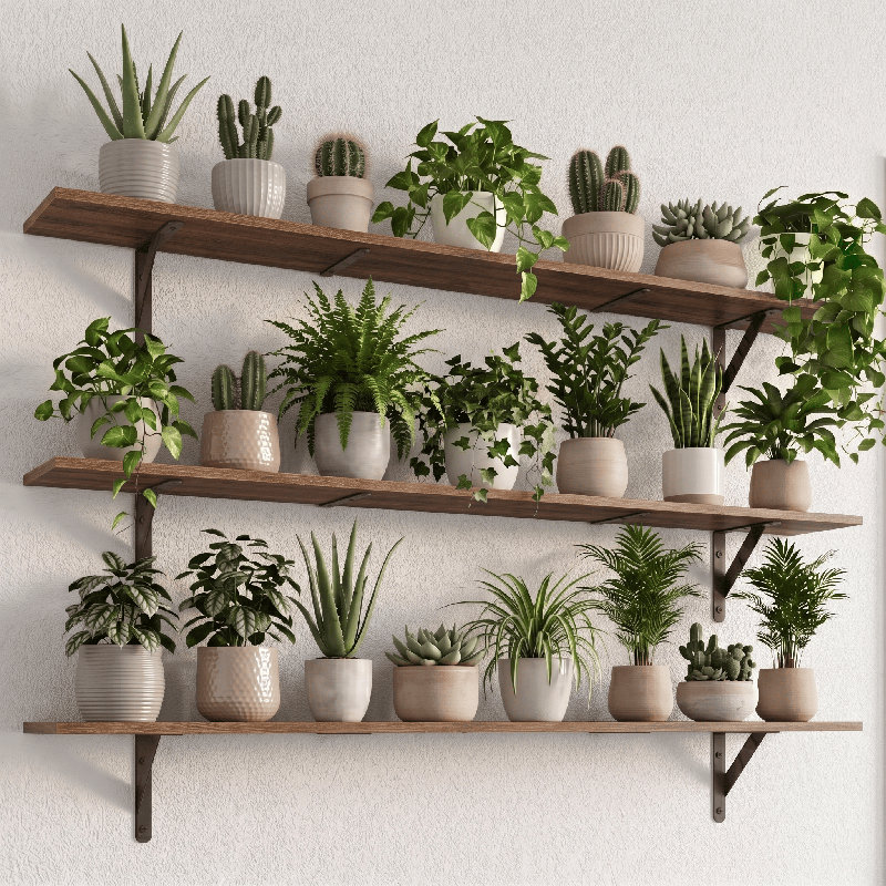 Floating Shelves for Wall 48″W x 8″D, Long Wall Mounted Shelves Set of 3, Wood Book Shelves Decor, Farmhouse Display Shelf for Bedroom, Living Room, Laundry Room, Kitchen, Bathroom, Brown