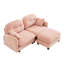 Canapé rose en forme de nuage avec assise moelleuse et douce en chenille