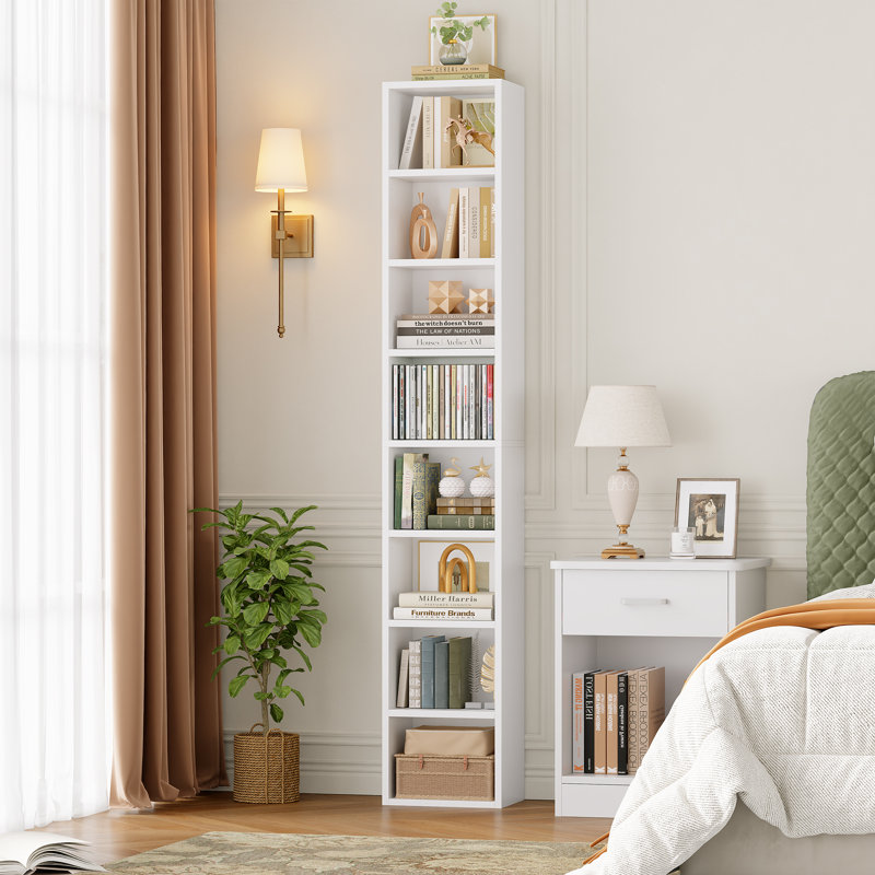 Bibliothèque en bois Gracyn, Blanc, 1