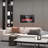 Recessed&Wall Mounted Electric Fireplace,750W/1500W,Remote Control With Timer, Adjustable Flame-444914285