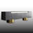 Metal Sheet Legs Unique TV Stand For Tvs Up To 78'' With Reflective Stripe-436796040