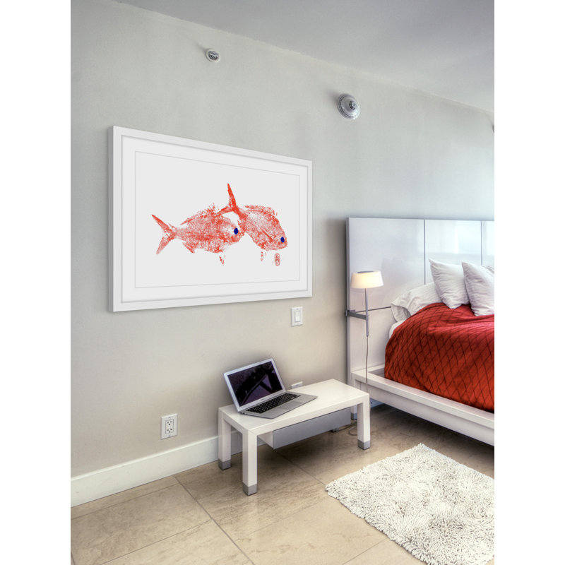 « red-la-trame », reproduction d’art encadrée, H 24 po x l 36 po x P 1,5 po