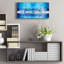 «Blue Abstract NYC Skyline» par Epic Portfolio, art mural en verre acrylique-448931740