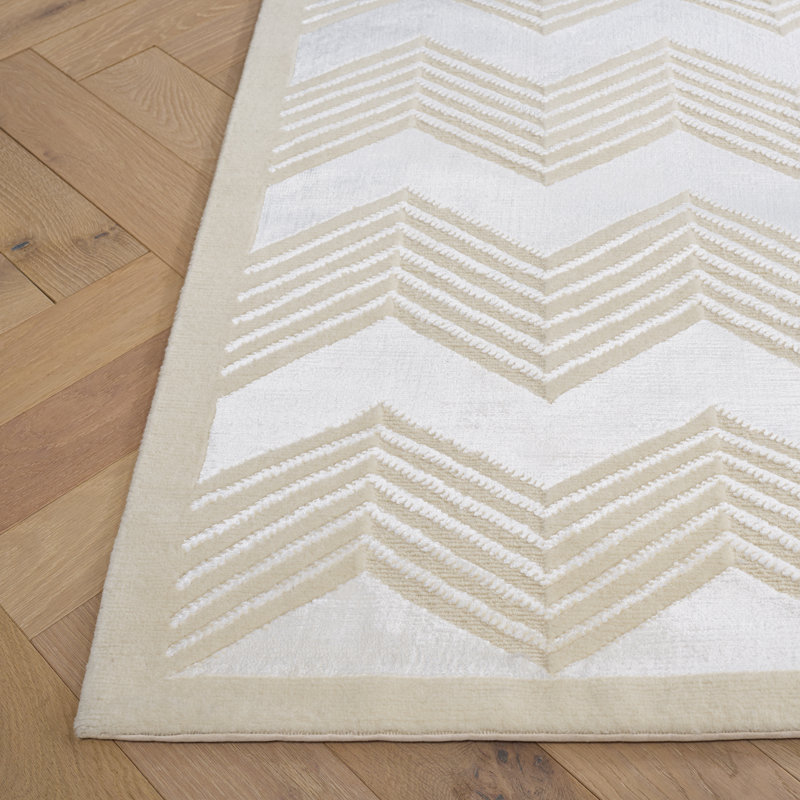 Ralph Lauren Monroe Chevron Wool, Viscose Chevron Rug, Rectangle 8' x 10'