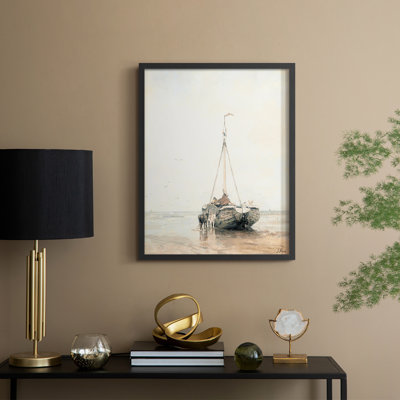 Vintage Nautical Print XIX Framed Print - Solid Wood