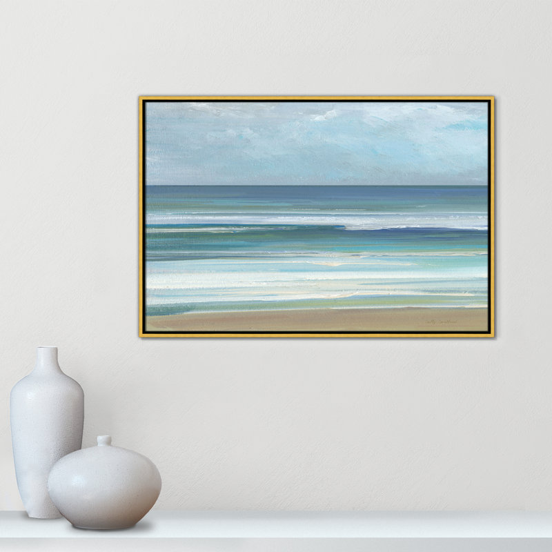 «Gentle Waves I» par Sally Swatland, H 25,5 po x l 37,5 po, Doré