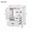 Meuble-lavabo de salle de bain avec lavabo en céramique, 3 tiroirs et 1 porte, rangement polyvalent-686695249