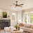 Whisper Solid Wood Ceiling Fan Light With Remote Control And Silent Dc Motor，Black&Brown-551556688