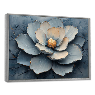 «Dark Echeveria Elegans Succulent Simplicity I» - art mural succulent