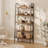 5-Tier Narrow Bookshelf - Metal Storage Organizer for Living Room, Bedroom & Office