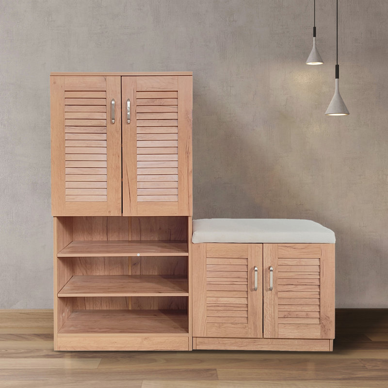 Multi Functional Shoe Storage Cabinet With Bench, Brown
