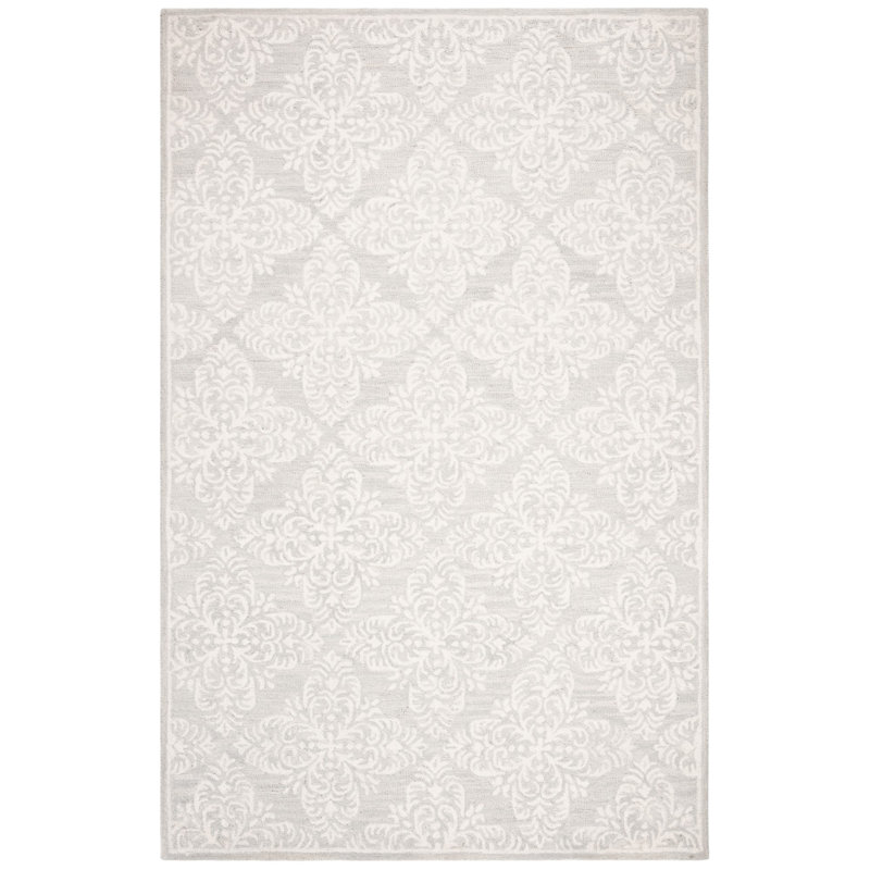 Roselyn Hand Tufted Wool Geometric Rug, Rectangle 5' x 8'
