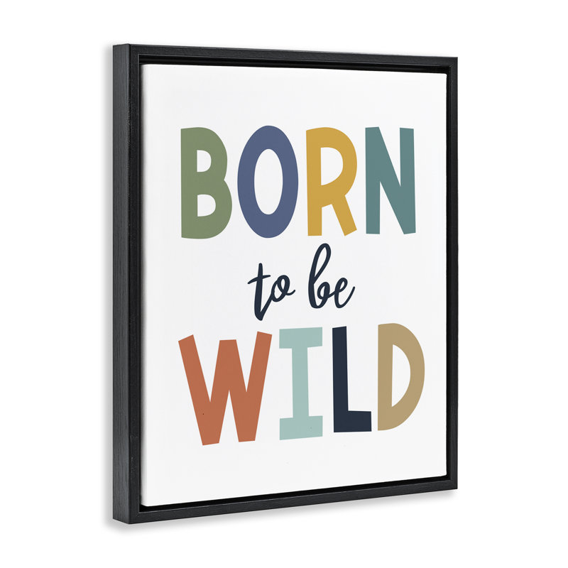 «Born to be Wild», art mural sur toile flottante par Christine Simpson, H 21 po x l 17 po, Cadre flottant noir de jais