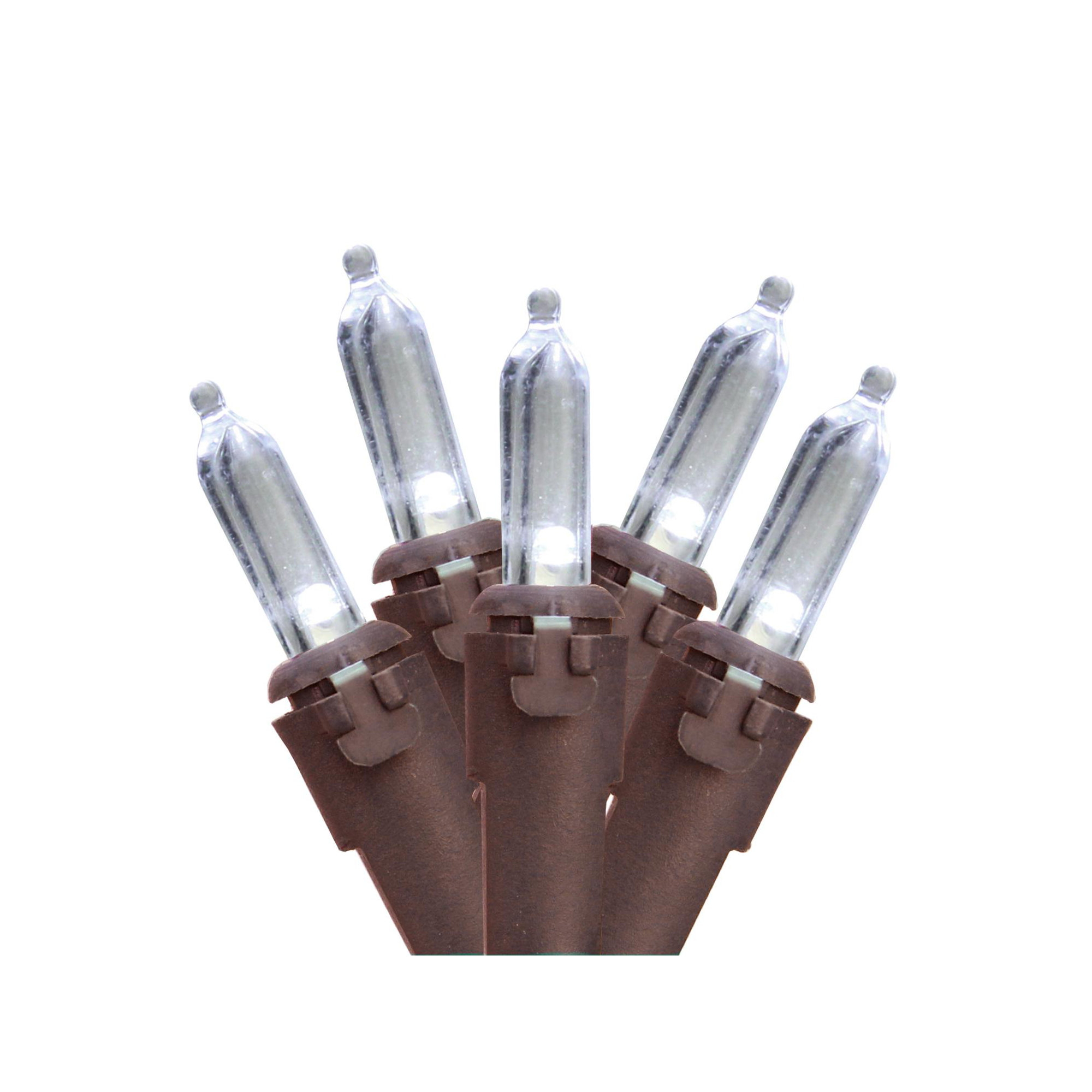 0.3'' String Lights, Pure White/Brown, 35