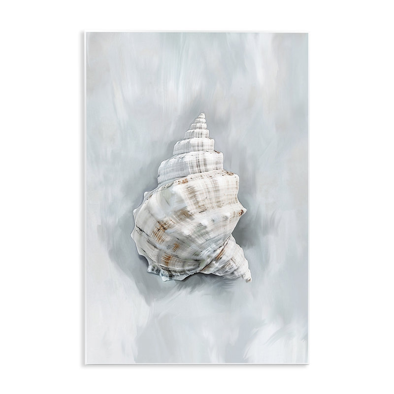 Plaque murale Conch Seashell Mirage, design par Ramona Murdock, H 15 po x l 10 po