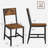 Rustic Wood Chairs With Metal Steel Frame-1430141660