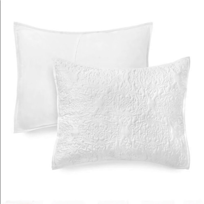 White Satin 3 Piece Coverlet Set