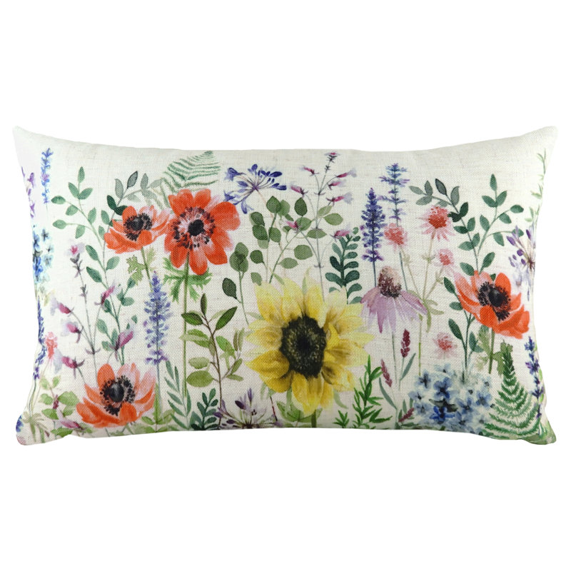 Emma Floral Rectangular Throw Pillow Cover