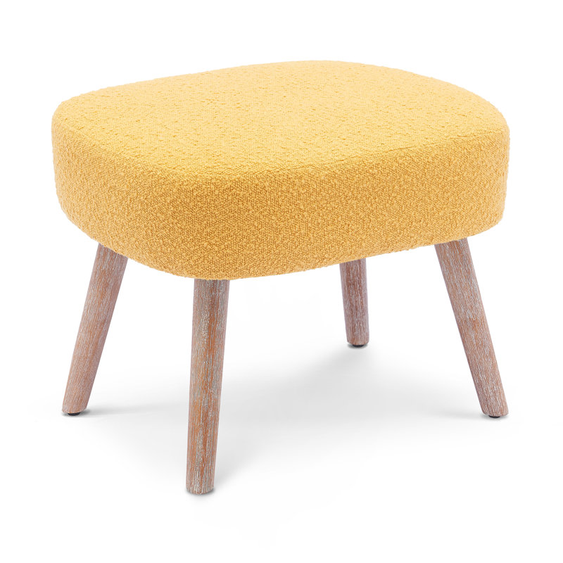 Upholstered Ottoman, Mustard