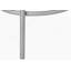 Tabouret de bar, ensemble de 2, pivotant, hauteur de bar, métal gris, aspect cuir noir, contemporain, moderne