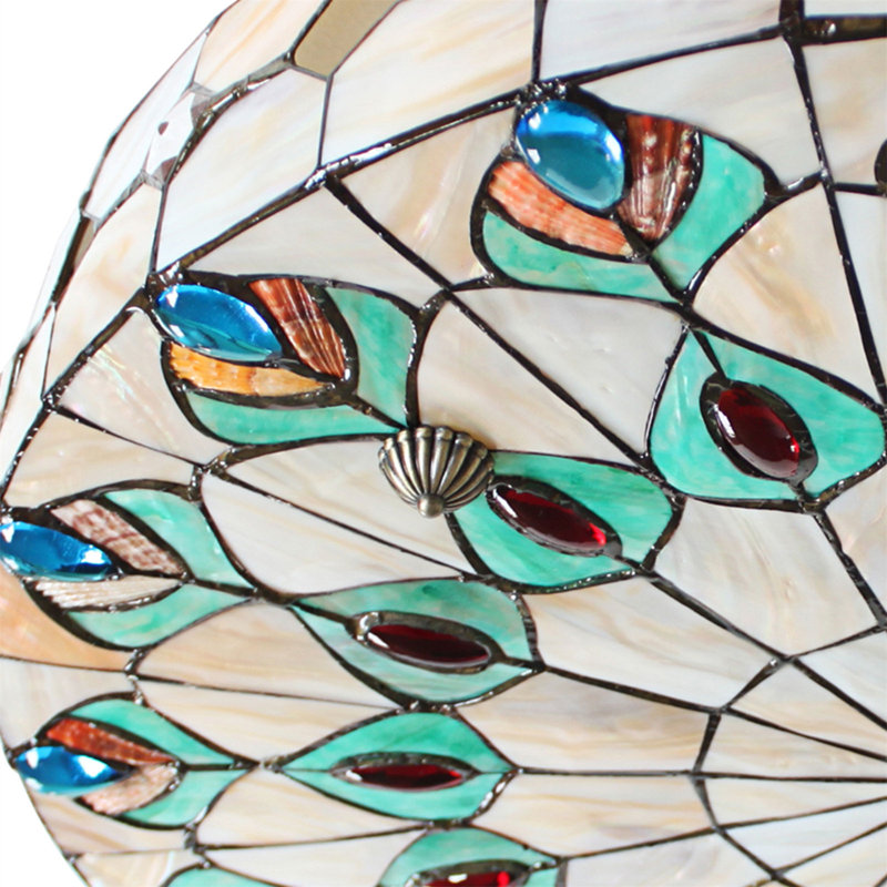 Bloomsbury Market Alexis-Marie 20 Inch Classic Vintage TiffanyFlush Mount Chandelier With Remote Control & Reviews | Wayfair