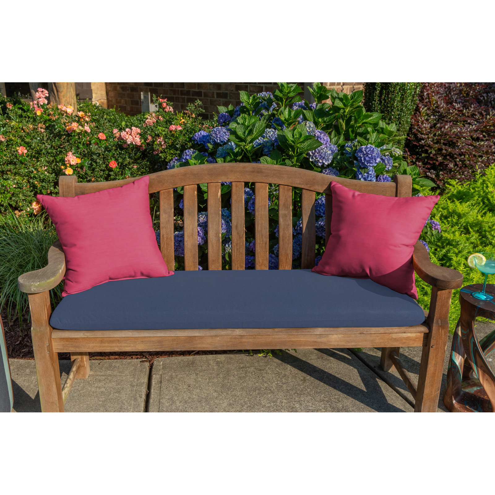  Outdoor Square Pillow Cover & Insert, 20"H x 20"W, Canvas Hot Pink Sunbrella® Canvas
