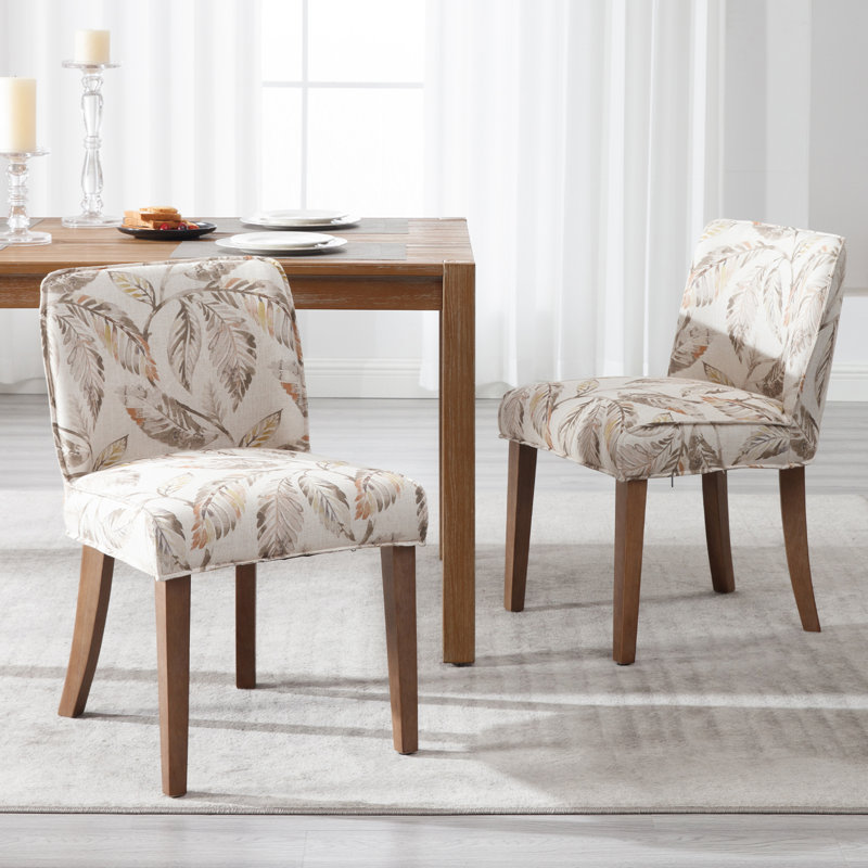 Chaise d'appoint en bois rembourrée Farmhouse Chairs, Floral beige
