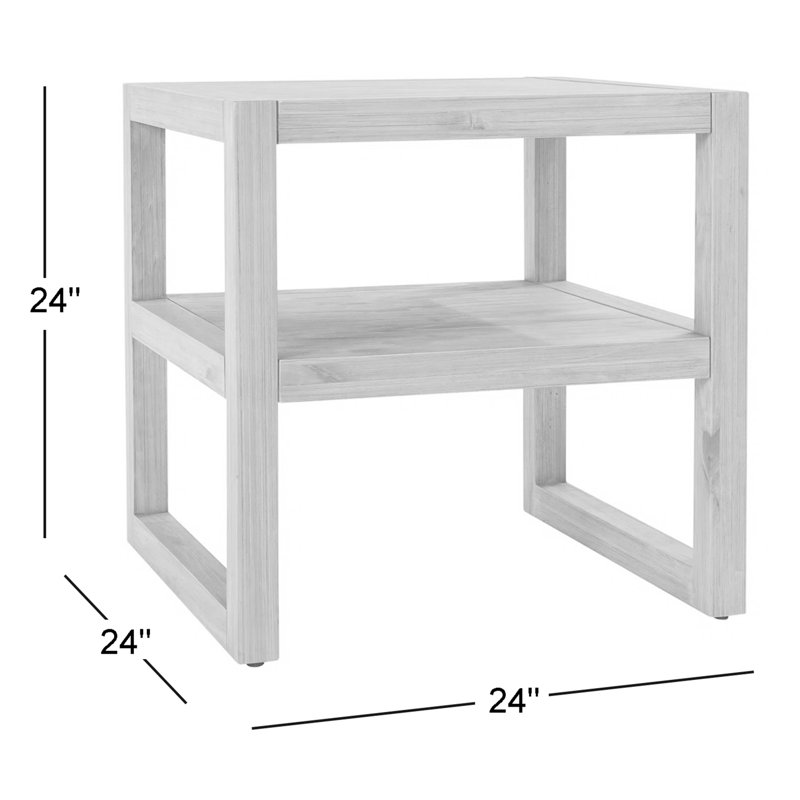 Modica Solid Wood End Table, Natural