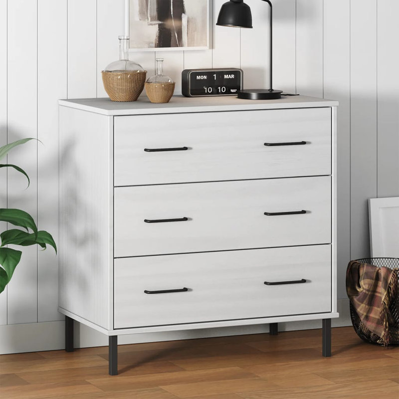 Keerti 77cm Solid Wood Sideboard, White