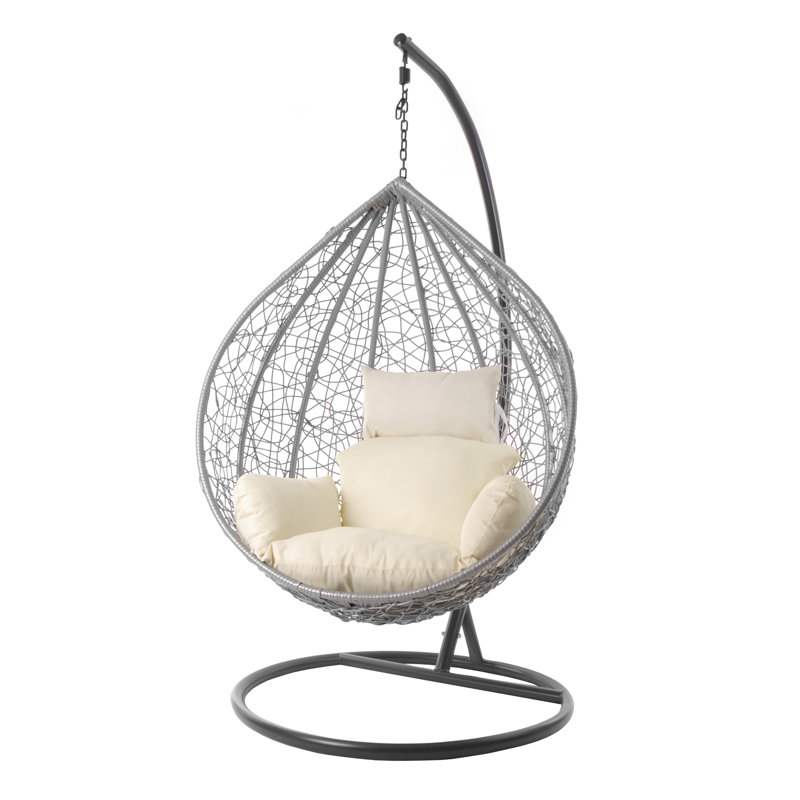 Schaible Swing Chair with Stand, Beige, Light Grey