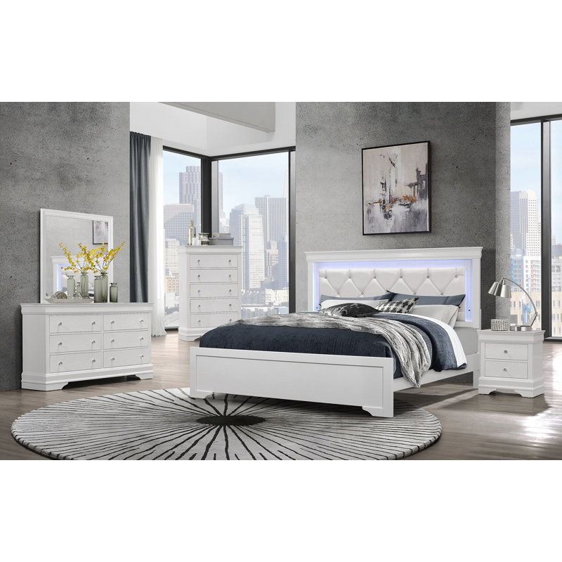 SHAKER WHITE KING 5PC BEDROOM SET